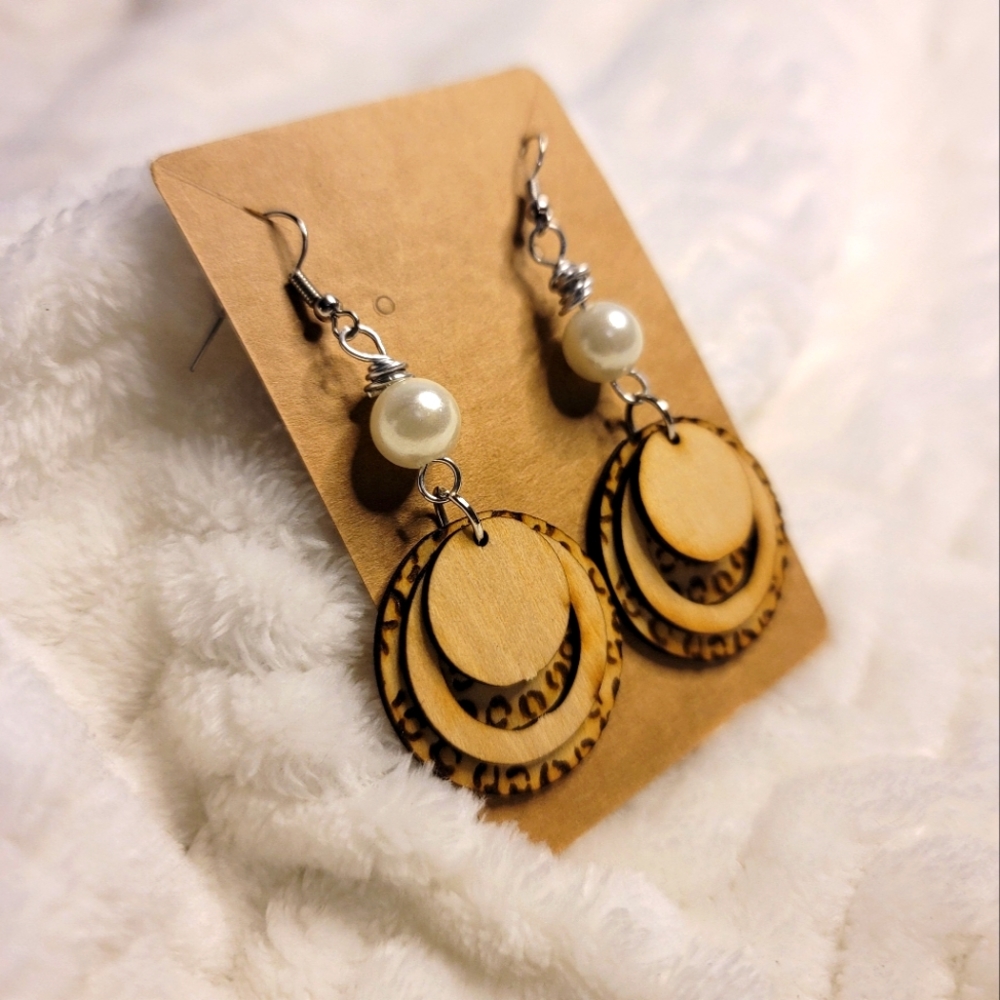 Leopard Circle Earrings